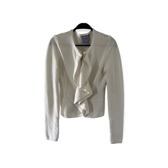 Herve Leger Jacket, NWOT, Ruffle White Jacket Blazer - Picture 3 of 4
